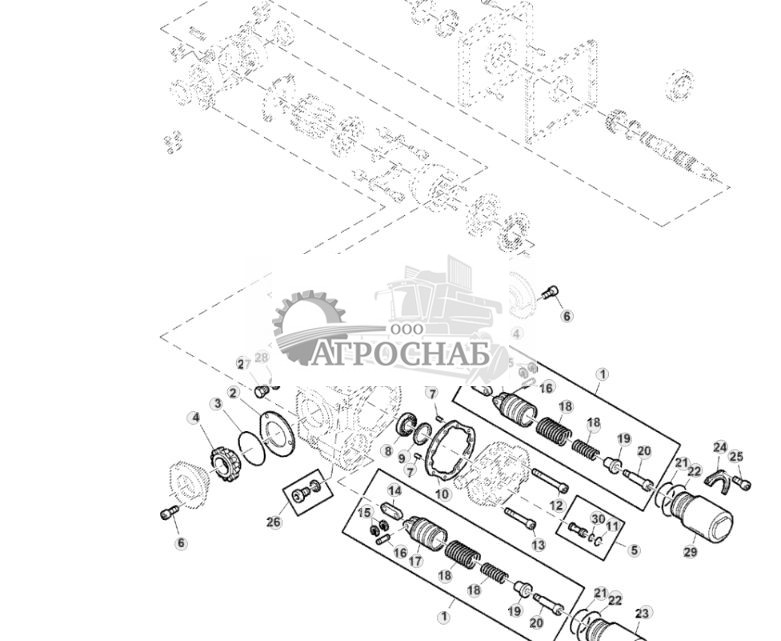 Компоненты гидравлического насоса для трансмиссии с кнопочным переключением передач, Final Tier 4 (2 из 3) - ST867756 147.jpg